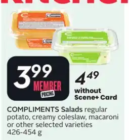 Sobeys COMPLIMENTS Salads offer