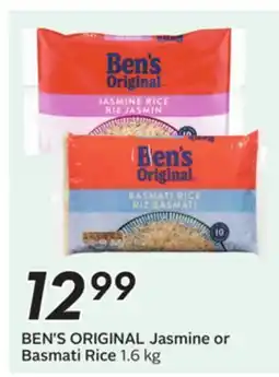Sobeys BEN'S ORIGINAL Jasmine or Basmati Rice offer
