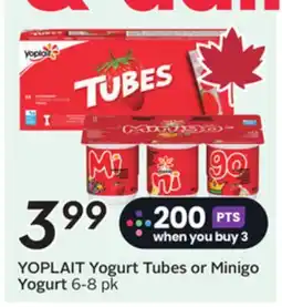 Sobeys YOPLAIT Yogurt Tubes or Minigo Yogurt offer