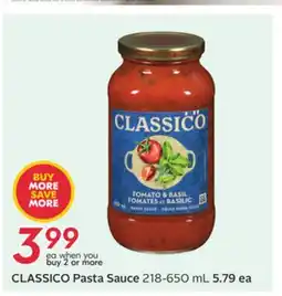Sobeys CLASSICO Pasta Sauce offer