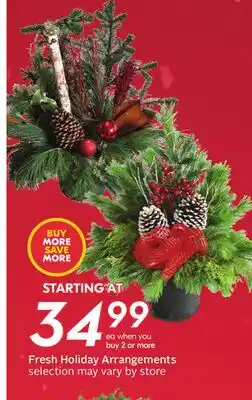 Sobeys Fresh Holiday Arrangements offer