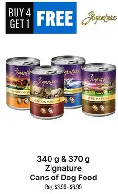 Ren’s Pets Depot 340 g & 370 g Zignature Cans of Dog Food offer