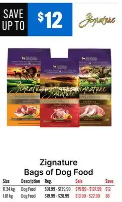 Ren’s Pets Depot Zignature Bags kg offer