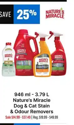 Ren’s Pets Depot Nature's Miracle Dog & Cat Stain & Odour Removers offer
