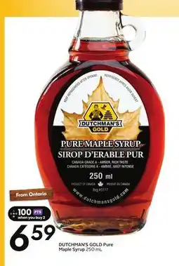 Sobeys DUTCHMAN'S GOLD Pure Maple Syrup offer