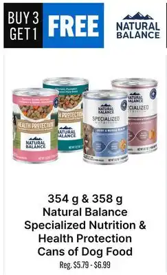 Ren’s Pets Depot 354 g & 358 g Natural Balance Specialized Nutrition & Health Protection Cans of Dog Food offer