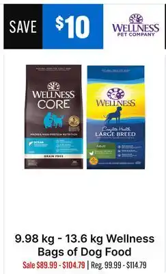 Ren’s Pets Depot Wellness Bags of Dog Food offer