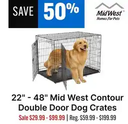 Ren’s Pets Depot Mid West Contour Double Door Dog Crates offer