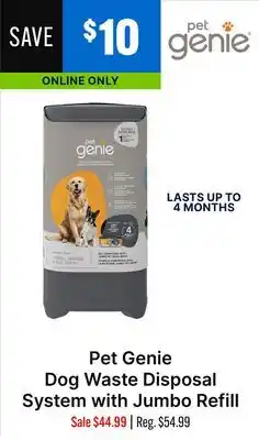 Ren’s Pets Depot Pet Genie Dog Waste Disposal System with Jumbo Refill offer