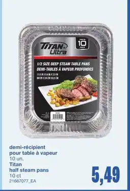 Wholesale Club DEMI-RÉCIPIENT POUR TABLE À VAPEUR, 10 UN offer