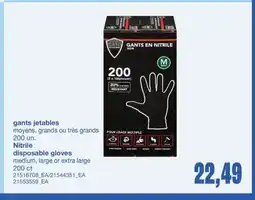 Wholesale Club GANTS JETABLES, 200 UN offer