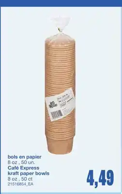 Wholesale Club BOLS EN PAPIER, 8 OZ , 50 UN offer
