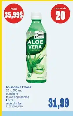 Wholesale Club BOISSONS À L'ALOÈS, 20 x 500 mL offer