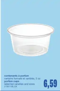 Wholesale Club CONTENANTS À PORTION, 2 OZ offer