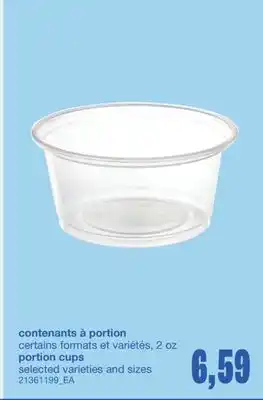 Wholesale Club CONTENANTS À PORTION, 2 OZ offer