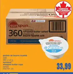 Wholesale Club GODETS DE BEURRE FOUETTÉ SALÉ, 360 X 4,5 G offer