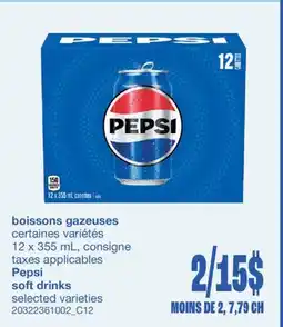 Wholesale Club BOISSONS GAZEUSES, 12 X 355 ML offer