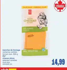 Wholesale Club TRANCHES DE FROMAGE, 500 G offer