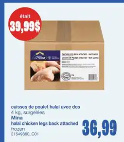 Wholesale Club CUISSES DE POULET HALAL AVEC DOS, 4 KG offer