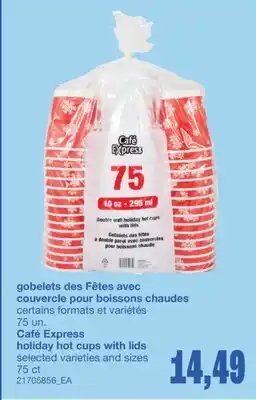 Wholesale Club GOBELETS DES FÊTES AVEC, 75 UN offer