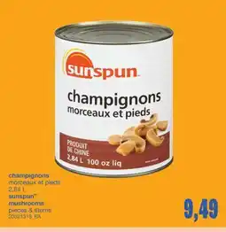 Wholesale Club CHAMPIGNONS MORCEAUX ET PIEDS, 2,84 L offer