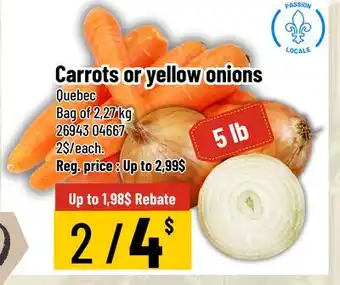 Mayrand Carrots or yellow onions Bag of 2,27 kg offer