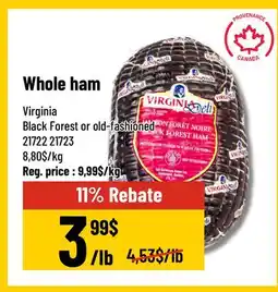Mayrand Whole ham Virginia offer