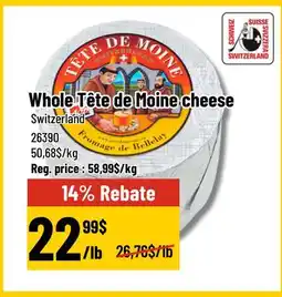 Mayrand Switzerland Whole Tête de Moine Cheese 880 g offer