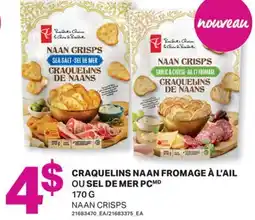 L'Intermarché CRAQUELINS NAAN FROMAGE À L'AIL OU SEL DE MER | NAAN CRISPS, 170 G offer