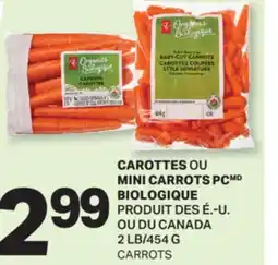 L'Intermarché CAROTTES OU MINI CARROTS/ CARROTS, 2 LB/454 G offer