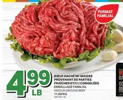 L'Intermarché BŒUF HACHÉ MI-MAIGRE PROVENANT DE PARTIES FRAÎCHES ET/OU CONGELÉES | MEDIUM GROUND BEEF offer