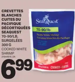 L'Intermarché CREVETTES BLANCHES CUITES DU PACIFIQUE DÉCORTIQUÉES | COOKED WHITE SHRIMP, 70-90/LB offer