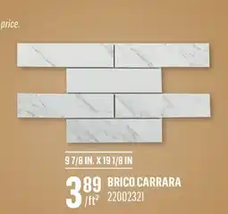 Canac VERTUO Brico Carrara Porcelain Mosaic 9 7/8 in. x 19 1/8 in offer