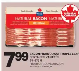 L'Intermarché BACON FRAIS OU CUIT / FRESH OR COOKED BACON, 65 -375 G offer