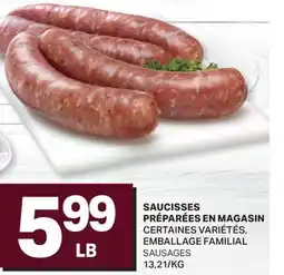 L'Intermarché SAUCISSES PRÉPARÉES EN MAGASIN | SAUSAGES offer