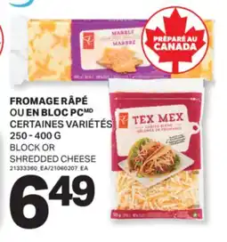 L'Intermarché FROMAGE RÂPÉ OU EN BLOC | BLOCK OR SHREDDED CHEESE offer