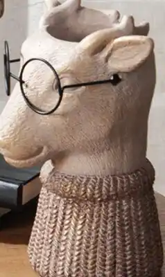 Canac Decorative Cement Pot Brown offer