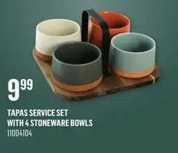 Canac Tapas Service Set with 4 Stoneware Bowls offer