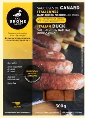 Avril CANARDS DU LAC BROME saucisses de canard offer