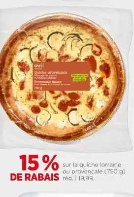 Avril quiche lorraine ou provençale offer