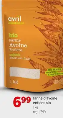Avril Farine d'avoine entière bio offer