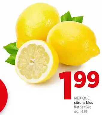 Avril citrons bios offer