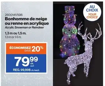Patrick Morin Acrylic Snowman or Reindeer offer