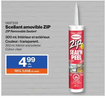 Patrick Morin ZIP Removable Sealant offer