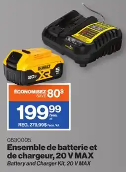 Patrick Morin Battery and Charger Kit, 20 V MAX offer
