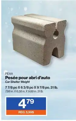 Patrick Morin Car Shelter Weight offer