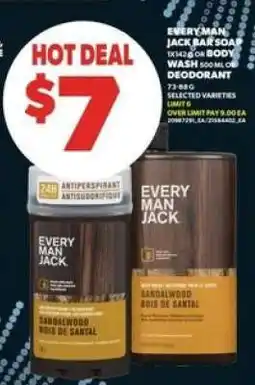 Real Canadian Superstore Everyman Jack Bar Soap or Body Wash or Deodorant offer