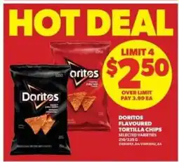 Real Canadian Superstore Doritos Flavoured Tortilla Chips offer