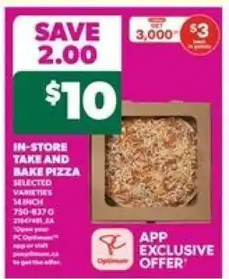 Real Canadian Superstore In-Store Take and Bake Pizza offer