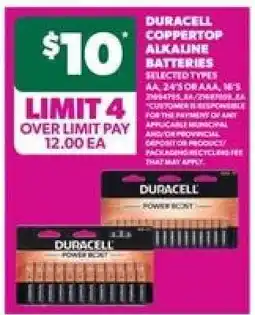 Real Canadian Superstore Duracell Coppertop Alkaline Batteries offer